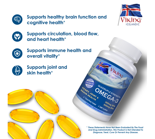 Viking Icelandic Quadruple Strength Omega-3