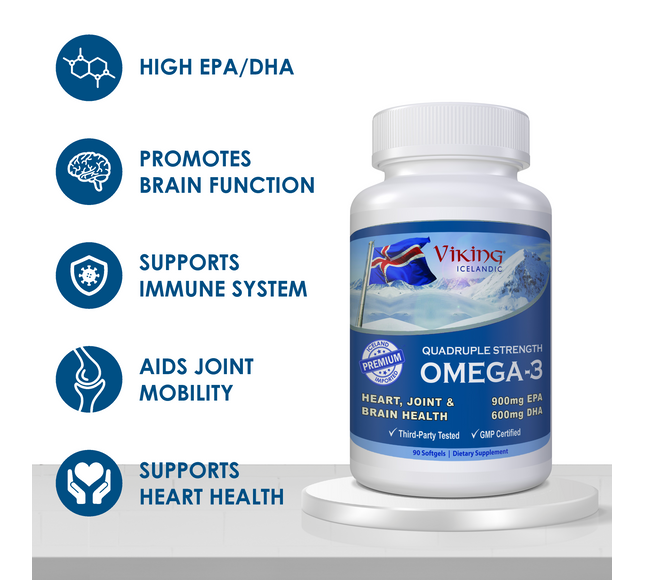 Viking Icelandic Quadruple Strength Omega-3