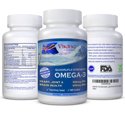 Viking Icelandic Quadruple Strength Omega-3