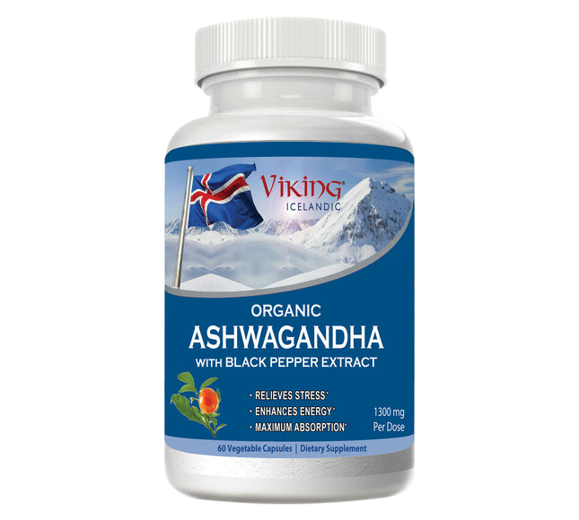 Viking Icelandic Organic Ashwagandha with Black Pepper Extract