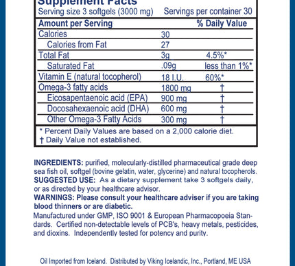 Viking Icelandic Quadruple Strength Omega-3