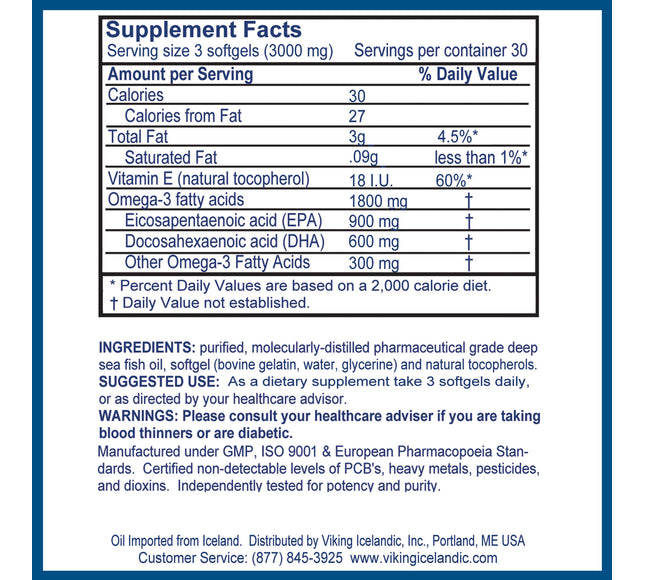 Viking Icelandic Quadruple Strength Omega-3